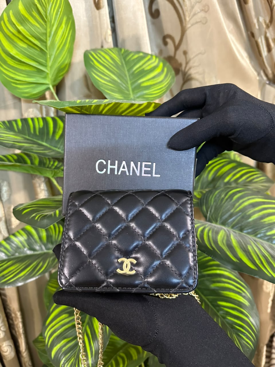 Coach Medium Corner Zip Wallet in chalk white signature canvas with gold logo